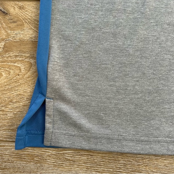 Adidas GOLF Polo Athletic Shirt Men's Sz XL Blue White and Gray Breathable - Picture 4 of 7